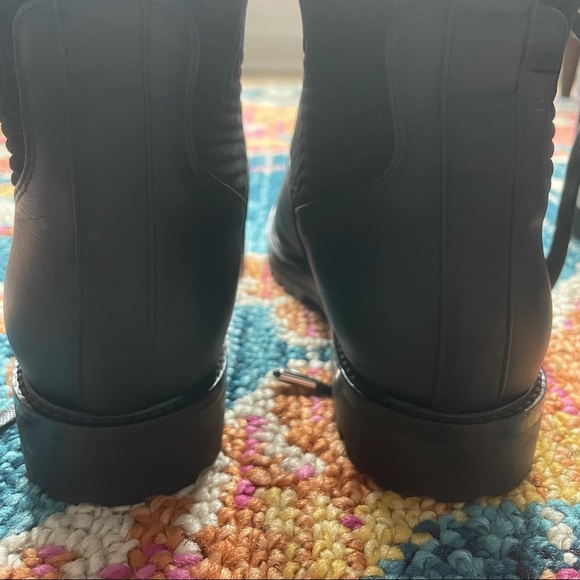 Aquazzura Runway Leather/Quilted Suede Ankle Boots - Picture 4 of 9